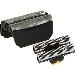 Set de têtes de rasoir électrique compatible avec Braun Contour, Contour Pro, grille + couteaux, noir/argenté - Vhbw