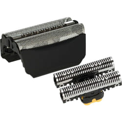 Set de têtes de rasoir électrique remplacement pour Braun 51B, 51S pour, grille + couteaux, noir/argenté - Vhbw