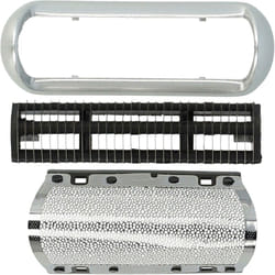 Set de têtes de rasoir électrique compatible avec Braun Pocket P-70, P-40, P-50, P-60, grille + couteaux, noir/argenté - Vhbw