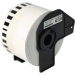 Rouleau d'étiquettes + support 54mm x 30,48m compatible avec Brother P-Touch QL500BW, QL-570, QL560VP, QL-560, QL-550 étiqueteuse - Vhbw