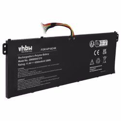 vhbw Batterie remplacement pour Acer AP18C4K AP18C8K KT.00304.012 KT00304012 3ICP5/81/68 pour ordinateur portable (4200mAh