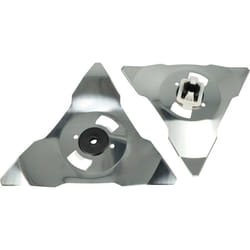 Vhbw - 2x Lames compatible avec Robomow RS625U (2017), RS625 pro (2017 - 2020) tondeuse - Lames de rechange, argenté, acier inoxydable
