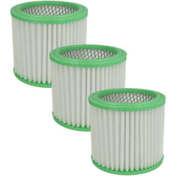 Vhbw - Lot de 3x filtres à cartouche compatible avec Parkside pask 18/8 c, pask 18/9 c aspirateur - Filtre plissé, papier / plastique
