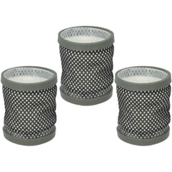 vhbw 3x Filtre compatible avec Dirt Devil DD 698-4, DD 698-1, DD 698-2, DD 698-3 aspirateur - filtre de sortie d'air, noir / blanc / gris
