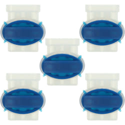 5x connecteurs pour câble périphérique compatible avec Bosch Indego 350 robots de pelouse - Serre-câbles, étanches transparent / bleu - Vhbw