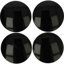 4x Cache-moyeu, centre de roue compatible avec ats voitures, 64 mm noir, plastique - Vhbw