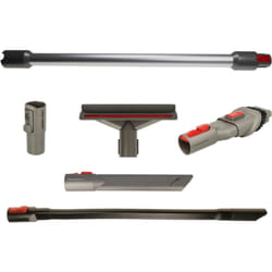 Vhbw - Lot de buses avec 6 pièces compatible avec Dyson V8 SV10 Absolute+ eu, Motorhead, Total Clean, Parquet, Origin aspirateur - gris