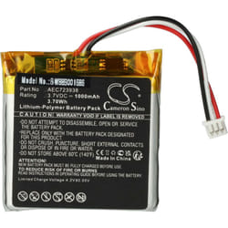 Vhbw - Batterie remplacement pour Bang & Olufsen AEC723938 pour casque audio, écouteurs sans fil (1000mAh, 3,7V, Li-polymère)