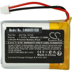 Batterie compatible avec SportDog Sporttrainer SD-1275E Orange Edition Collar collier (500mAh, 7,4V, Li-polymère) - Vhbw