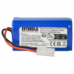 EXTENSILO Batterie compatible avec Xiaomi Mijia G1 robot électroménager (3200mAh 144V Li-ion)