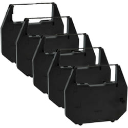 Vhbw - 5x Ruban encreur compatible avec Triumph-Adler Signet 25, Signet 20, Signet 100, Signet 10 imprimante matricielle ou de reçus - noir