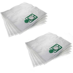 vhbw 10x Sacs compatible avec Numatic DBQ 360-2, DBQ 360 aspirateur - microfibre non tissée, 43cm x 43cm blanc