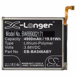vhbw Batterie compatible avec Samsung SM-A546V SM-A546U1 téléphone portable (4900mAh 388V Li-polymère)