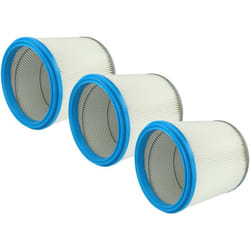 Vhbw - Lot de 3x filtres à cartouche compatible avec Starmix hg 8, SRP2HG8, hg 61 dw, hg 7, hg 6 aspirateur - Filtre plissé