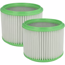 vhbw - the clever way Set de 2x filtre plissé pour votre aspirateur industriel, pour aspiration à sec ou humide - Finition su ...