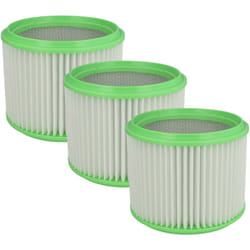 Vhbw - Lot de 3x filtres à cartouche compatible avec Gisowatt Faustino, Faustino Inox, Faustino Elle aspirateur - Filtre plissé