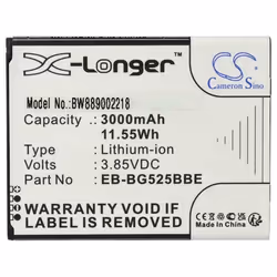 vhbw 1x Batterie remplacement pour Samsung EB-BG525BBE GH43-05060A pour téléphone portable (3000mAh 385V Li-ion)