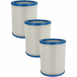 vhbw - the clever way Filtre plissé compatible pour votre aspirateur industriel, pour aspiration à sec ou humide - Finition s ...