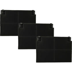 3x Filtres à charbon actif compatible avec Beko p 361, 8912730200 hotte aspirante - 19,5 x 13,9 x 2,2 cm - Vhbw
