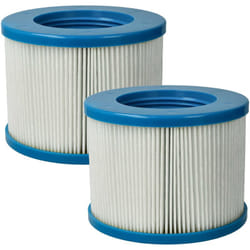 Vhbw - 2x Cartouche filtrante compatible avec Arebos 24 v 70 w spa, bain à remous - Filtre de rechange bleu / blanc
