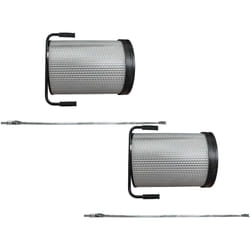 vhbw 2x Cartouche filtrante poussières fines compatible avec Bernardo Felder AF12, Hammer S01 aspirateur à copeaux - Avec brosse de nettoyage
