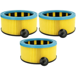 Vhbw - 3x filtre à cartouche compatible avec Starmix as 1020 ph, ADL-1420 ehp, as 1232 pg+, as 1220 p+ aspirateur - Filtre plissé