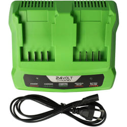 Vhbw - Chargeur double compatible avec Greenworks DD24L1520, G24B2, G24B4, HT24B210, MO24B410, MO48B2210 batteries Li-ion d'outils
