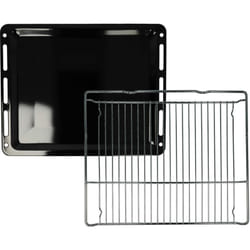 Vhbw - 1x plaque de four, 1x grille (kit de 2 pièces) compatible avec Bosch HSG636XS6/05, HSG636XS6/13 four - 45,5 x 36,1 / 37,5 x 3 cm