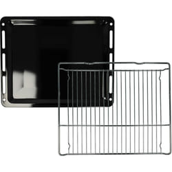 Vhbw - 1x plaque de four, 1x grille (kit de 2 pièces) compatible avec Siemens HB675GBS1/05, HB676G0S1/28 four - 45,5 x 36,1 / 37,5 x 3 cm