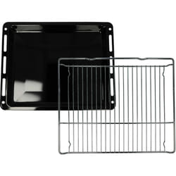 1x plaque de four, 1x grille (kit de 2 pièces) compatible avec Bosch HRG6769S1I/35, HRG636XS6/15, HRG6753S2/92 four - 45,5 x 37,5 x 4 cm - Vhbw