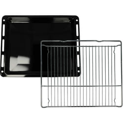 1x plaque de four, 1x grille (kit de 2 pièces) compatible avec Neff B17CR22N1/24, B17VR22N1/25, B17CR22N0/01 four - 45,5 x 37,5 x 4 cm - Vhbw