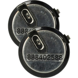 Vhbw - 2x Batterie remplacement pour VL2020, VL2025, LIR2025 pour Clé de voiture, fermeture centralisée (20mAh, 3,6V, Li-ion), noir