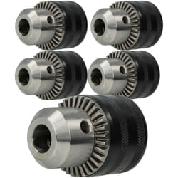 5x Mandrin à couronne dentée 1,5 - 13mm - 13mm (1/2') x 20 compatible avec universel Metabo, Makita, Hitachi visseuse, perceuses à percussion - Kress