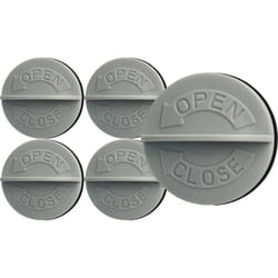 Vhbw - 5x Capuchon à visser pour filtre à cartouche compatible avec Kärcher a 2004, a 2014 CarVac, a 2054 Me, a 2024 pt aspirateur blanc / gris