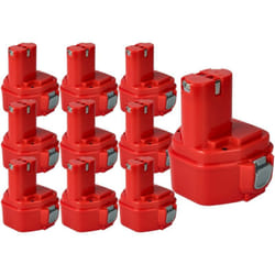 10x Batterie compatible avec Makita 6917D, 6916FDWDE1, 6917FDWDE, 6917DWDE, 6918DWA, 6918D, 6918DWAE outil électrique (3000 mAh, NiMH, 12 v) - Vhbw