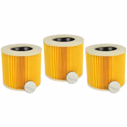 vhbw - the clever way Set de Cartouche Filtre pour votre aspirateur industriel, pour aspiration à sec ou humide - Finition su ...