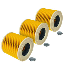 Vhbw - 3x filtre plissé compatible avec Stanley SXVC25PTDE, SXVC30XTDE, SXVC30, SXVC50XTDE, SXVC35PTDE aspirateur - jaune
