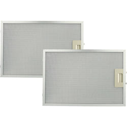 Vhbw - 2x Filtre anti-graisse compatible avec Constructa cd D69 B21 N0, D69 B21 S0GB, D69 B21 N0GB hotte de cuisine - 38,8 x 26,5 x 0,9 cm, métal