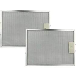 vhbw 2x Filtre anti-graisse compatible avec Electrolux EFT 60228 OW 94215022700 hotte de cuisine - 38 x 28,3 x 0,9 cm, métal