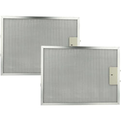 Vhbw - 2x Filtre anti-graisse compatible avec Electrolux eft 635 x 94212268500, eft 635 x 94212156402 hotte de cuisine - 38 x 28,3 x 0,9 cm, métal