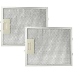 vhbw 2x Filtre anti-graisse compatible avec Electrolux EFC 913 X 2 FSP, EFC 915 X 2 F, EFC 915 X hotte de cuisine - 27,7 x 23 x 0,9 cm, métal