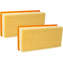 vhbw - the clever way Lot de 2x filtre à plis plats pour votre aspirateur multi-usages ou industriel - Finition sur mesure po ...