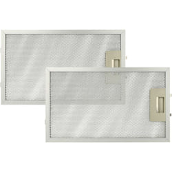 Vhbw - 2x Filtre anti-graisse compatible avec Juno JDK4275E, JDK4235E, JDK4535E, JDK4575E, JDI9680E hotte de cuisine - 32,5 x 19,6 x 0,85 cm, métal