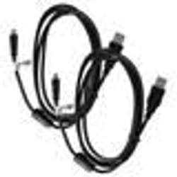 vhbw 2x Câble de données USB (USB standard type A vers appareil photo) compatible avec Panasonic Lumix DMC-TZ60 DMC-TZ61 appareil