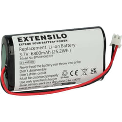 Extensilo - 1x Batterie compatible avec Villeroy & Boch Neapel 2.0 96896 lampe de table (6800mAh, 3,7V, Li-ion)