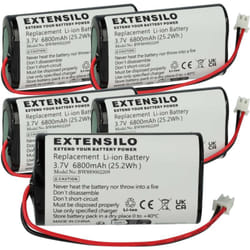 Extensilo - 5x Batterie remplacement pour Sigor 4508401 pour lampe de table (6800mAh, 3,7V, Li-ion)