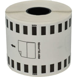 1x Rouleau d'étiquettes 62mm x 30,48m (1 étiquette) compatible avec Brother pt QL-580, QL-580N, QL-650, QL650TD étiqueteuse - premium - Vhbw