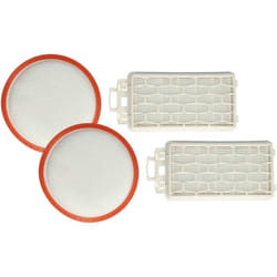 Lot de 4 filtres compatible avec Dirt Devil Infinity Rebel 53HF DD5551-0 aspirateur - filtre d'échappement, filtre protection moteur - Vhbw