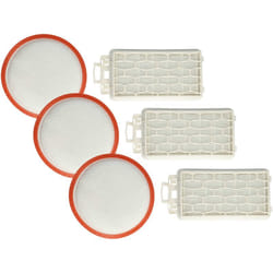 Vhbw - Lot de 6 filtres compatible avec Dirt Devil Black Label MC1 M3250-8, MC1 M3250-9 aspirateur - filtre protection moteur, filtre d'échappement