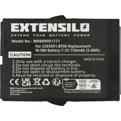 Extensilo - Batterie remplacement pour Ikusi 2303691, BT06 pour opérateur télécommande industrielle (750mAh, 7,2V, NiMH)